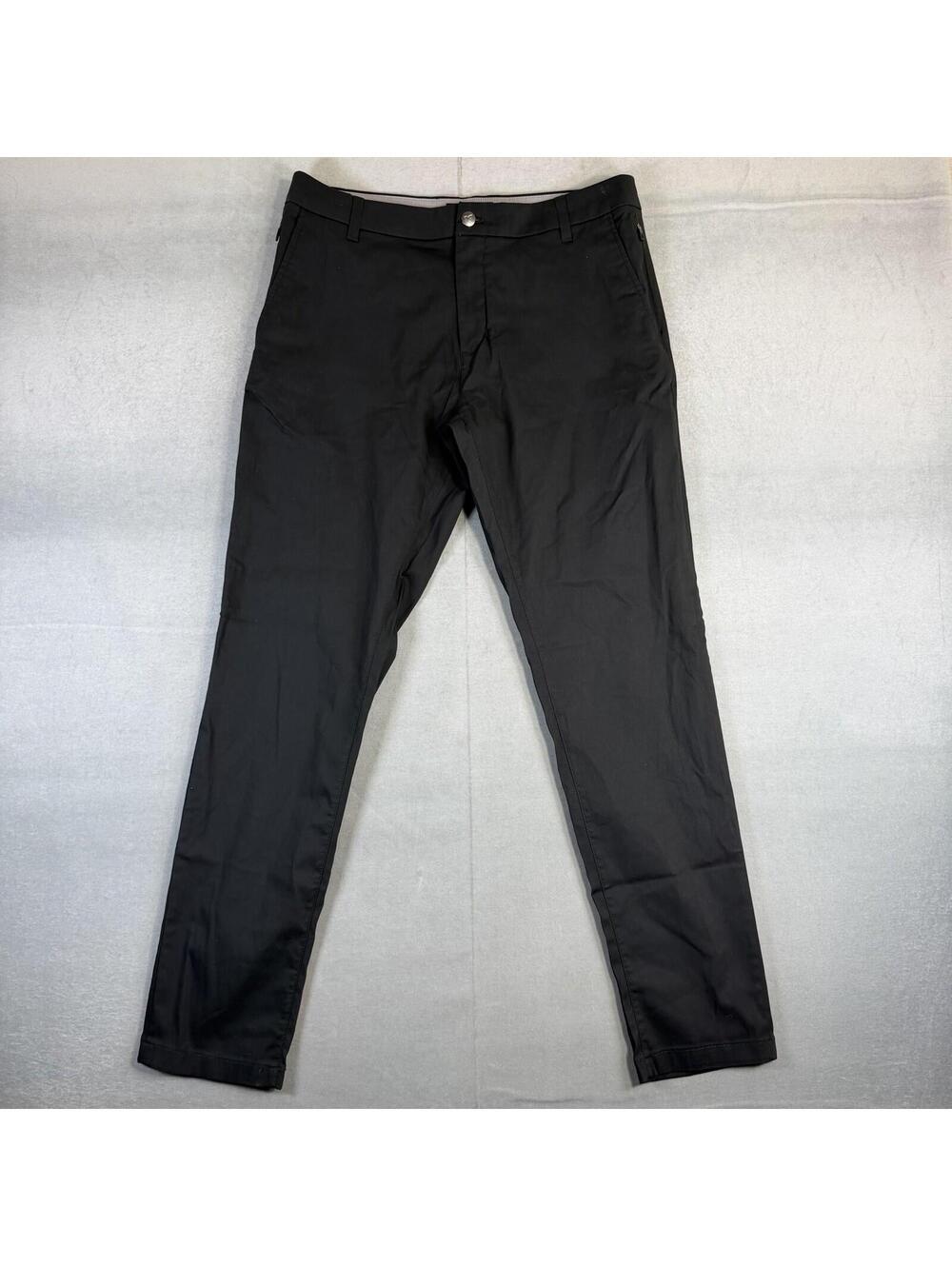 Birddogs Chino Pants Mens 34x32 Black Stretch Slim Fit Performance Boom NWOT
